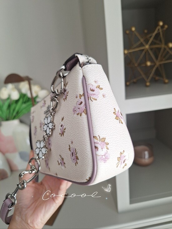 NWT COACH Nolita 19 Signature Canvas Floral Print Wristlet plus extended chain main image 6